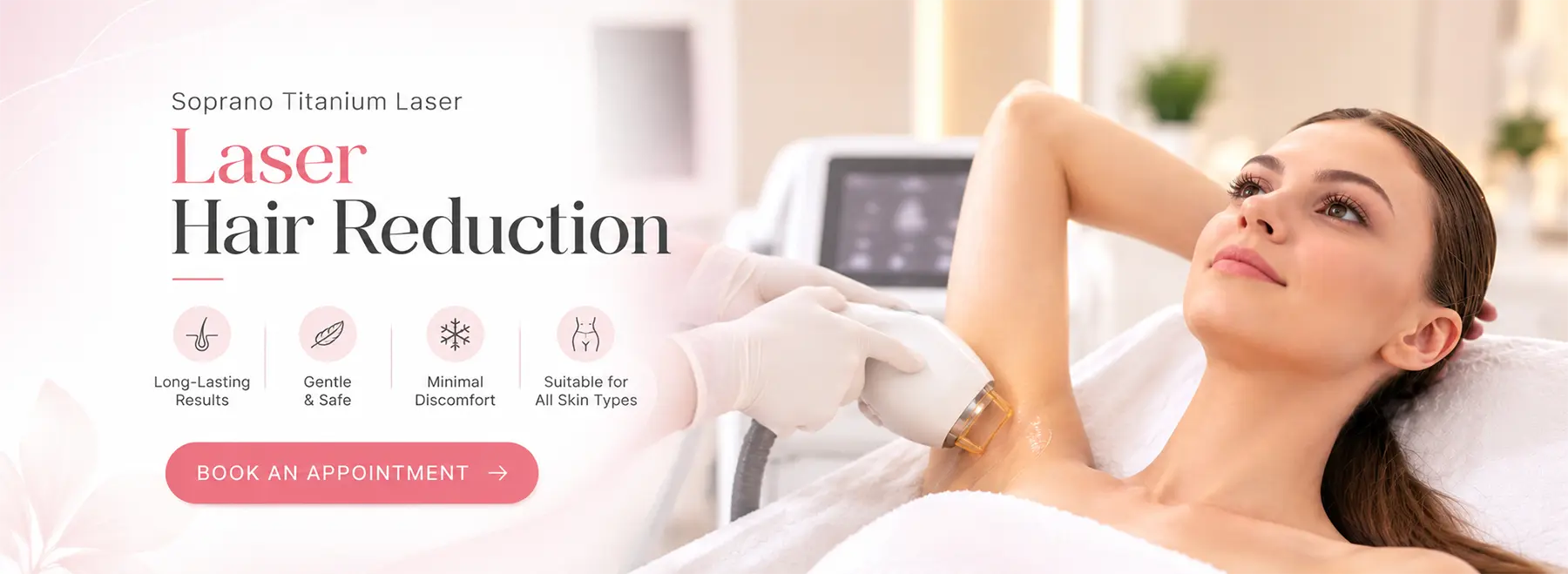 Laser hair reduction treatment